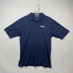 Rona  Hardware Store Polo Shirt Mens M Blue Employee Uniform Work Wear Casual